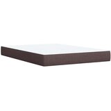  Krevet s oprugama i madracem tamnosmeđi 140 x 190 cm od tkanine | shoptok.hr