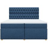vidaXL Box spring postelja z vzmetnico modra 200x200 cm blago, (21307853) | Shoptok.si