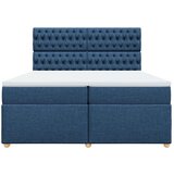 vidaXL Krevet s oprugama i madracem plavi 200 x 200 cm od tkanine | shoptok.hr