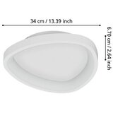 Eglo 901583 - LED prigušiva plafonska svetiljka LORETELLO LED/12W/230V bela + daljinski upravljač | Eponuda.com