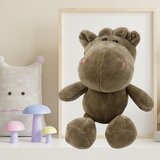 Plišana igračka nilski konj sa vakumskom čašicom 23 x 12 cm - sivi | Shoptok.si