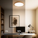  Brilagi - LED prigušiva svetiljka WOODROUND LED/30W/230V 3000-6000K prečnik 40 cm + daljinski upravljač | Eponuda.com