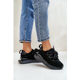 Kesi Suede Women's Thick Lacing Platform Sneakers Artiker Black | Shoptok.si