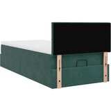 vidaXL Okvir kreveta s madraca tamnozeleni 90x190cm baršunasti | shoptok.hr