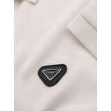 Ombre Men's polo shirt with zipper neckline - white | Shoptok.si
