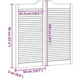 vidaXL Okretna vrata s rešetkama Dizajn 2 para bijela 100x100 cm | shoptok.hr