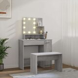  Komplet toaletnih mizic z LED lučkami siva sonoma konstr. les, (20712954) | Shoptok.si