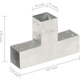 vidaXL spojnici za stupove u t-obliku 4 kom pocinčani metal 71 x 71 mm | shoptok.hr