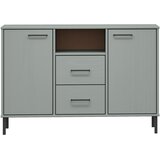  Komoda s metalnim nogama siva 113x40x77 cm masivno drvo OSLO | Eponuda.com
