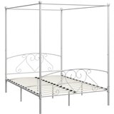 Maison Chic Posteljni okvir - Dvoposteljna postelja - Zakonska postelja z ogrodjem za baldahin bel kovinski 160x200 cm, (21695221) | Shoptok.si