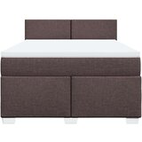 vidaXL Box spring postelja z vzmetnico temno rjava 160x200 cm blago, (21304549) | Shoptok.si