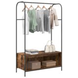 vidaXL Garderobna omara z policami Dimljen hrast 100x44x160 cm | Shoptok.si