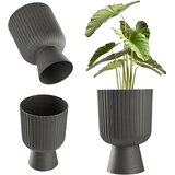 KADAX cvetlični lonec, cvetlični lonec, trata, plastični pokrov, 14 cm, stojalo za rože, sivo, (5000352812) | Shoptok.si