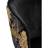 MID.YOU NASLANJAČ, les, kovina, tekstil črna, zlate barve | Shoptok.si