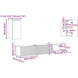  Komplet TV omaric 3 pcs Dimljeni oreh Konstruiran les - - Rjava - 48.29 - 30 x 31 x 60 cm - 2025-vidaXL-Uvoz_2 | Shoptok.si