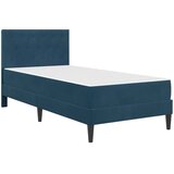  Krevetna konstrukcija s uzglavljem Plava 80 x 200 cm Baršun | shoptok.hr