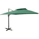  Konzolni suncobran s dvostrukim vrhom 300 x 300 cm zeleni | shoptok.hr