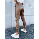 DStreet Women's leather joggers TERRACE camel | Shoptok.si