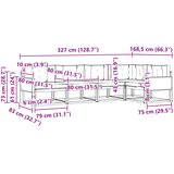  Set vanjskih sofa 5 pcs Prirodna i bež | Shoptok.si