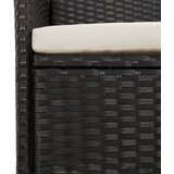  Vrtna garnitura - 9-dijelni vrtni blagovaonski set s jastucima crni od poliratana - Stolica boja drva 8 | shoptok.hr