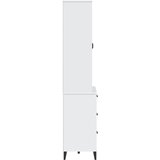  Visoka komoda VIKEN bijela 80 x 40 x 190 cm od masivne borovine | Shoptok.si