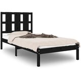  Okvir za krevet od masivne borovine crni 100 x 200 cm | shoptok.hr