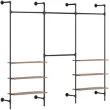 Stenska omarica za obleke Shranjevanje Barva Črna Les 265x48x220cm KLS19-SCH, (5000212944)