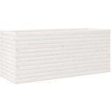  Vrtno cvetlično korito belo 110x40x45,5 cm trdna borovina | Shoptok.si