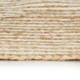  Ručno rađeni tepih od jute sa spiralnim uzorkom bijeli 150 cm | shoptok.hr