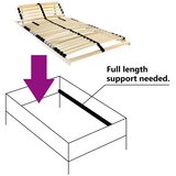 LEŽAJ s letvicama Smeđa 80 x 190 cm Čvrsto drvo bukve | shoptok.hr