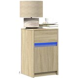  Noćni ormarići s LED svjetlima 2 kom boja hrasta sonome | Eponuda.com