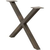  Noge za klub stolić u obliku slova X, 2 kom, prirodni čelik, 70 x (42-43) cm, čelik | Eponuda.com