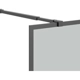 Pregrada za tuš 140 x 195 cm od tamnog kaljenog stakla | Shoptok.si