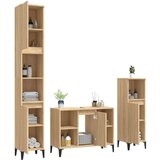  3-dijelni set kupaonskog namještaja boja hrasta sonome drveni | shoptok.hr