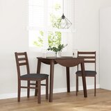 vidaXL Jedilni stoli z blazinami 2 kosa Brown Solid Wood Rubber | Shoptok.si