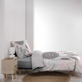 douceur d'intérieur Bijela/ružičasta pamučna posteljina za krevet za jednu osobu 140x200 cm Namaste – | shoptok.hr