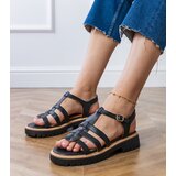 D/CEO Black gladiator sandals with buckle Dunara | ePonuda.com