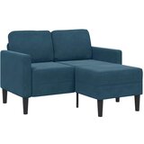  Dvosjed s ležaljkom L-oblika plava 125 cm baršun | shoptok.hr