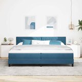 Krevet s opruga kutije Tamno plava 200 x 200 cm Baršun | Eponuda.com