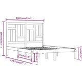  Okvir za krevet od masivnog drva 135 x 190 cm 4FT6 bračni | shoptok.hr