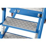 eurokraft pro Pomična lestev s podestom, aluminijaste stopnice, 14 stopnic | Shoptok.si