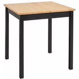 Bonami Essentials Blagovaonski stol od borovine s crnom konstrukcijom Sydney, 70 x 70 cm