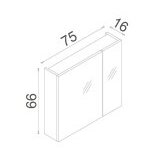 Hanah home Ormarić sa ogledalom Nuvola 80 v2 745 | Eponuda.com