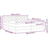 Box Postelja z vzmetnico z vzmetnico Temno rjava 200 x 200 cm blago, (5000128318) | Shoptok.si