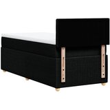  Krevet s oprugama i madracem crni 100 x 200 cm od tkanine | shoptok.hr