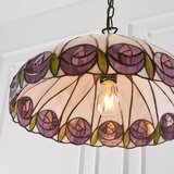 Endon 64176 - Luster na lancu Tiffany HUTCHINSON 1xE27/60W/230V prečnik 40 cm | Eponuda.com