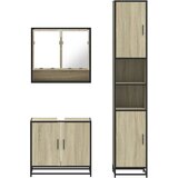  3-dijelni set kupaonskog namještaja boja hrasta sonome drveni | shoptok.hr