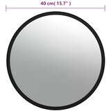  Unutarnje konveksno prometno ogledalo crno Ø40 cm akrilno | shoptok.hr