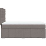 vidaXL Box spring postelja z vzmetnico taupe 90x200 cm blago | Shoptok.si