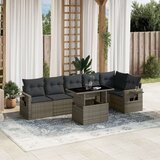 vidaXL 7-dijelni set vrtnih sofa sivi od poliratana | shoptok.hr